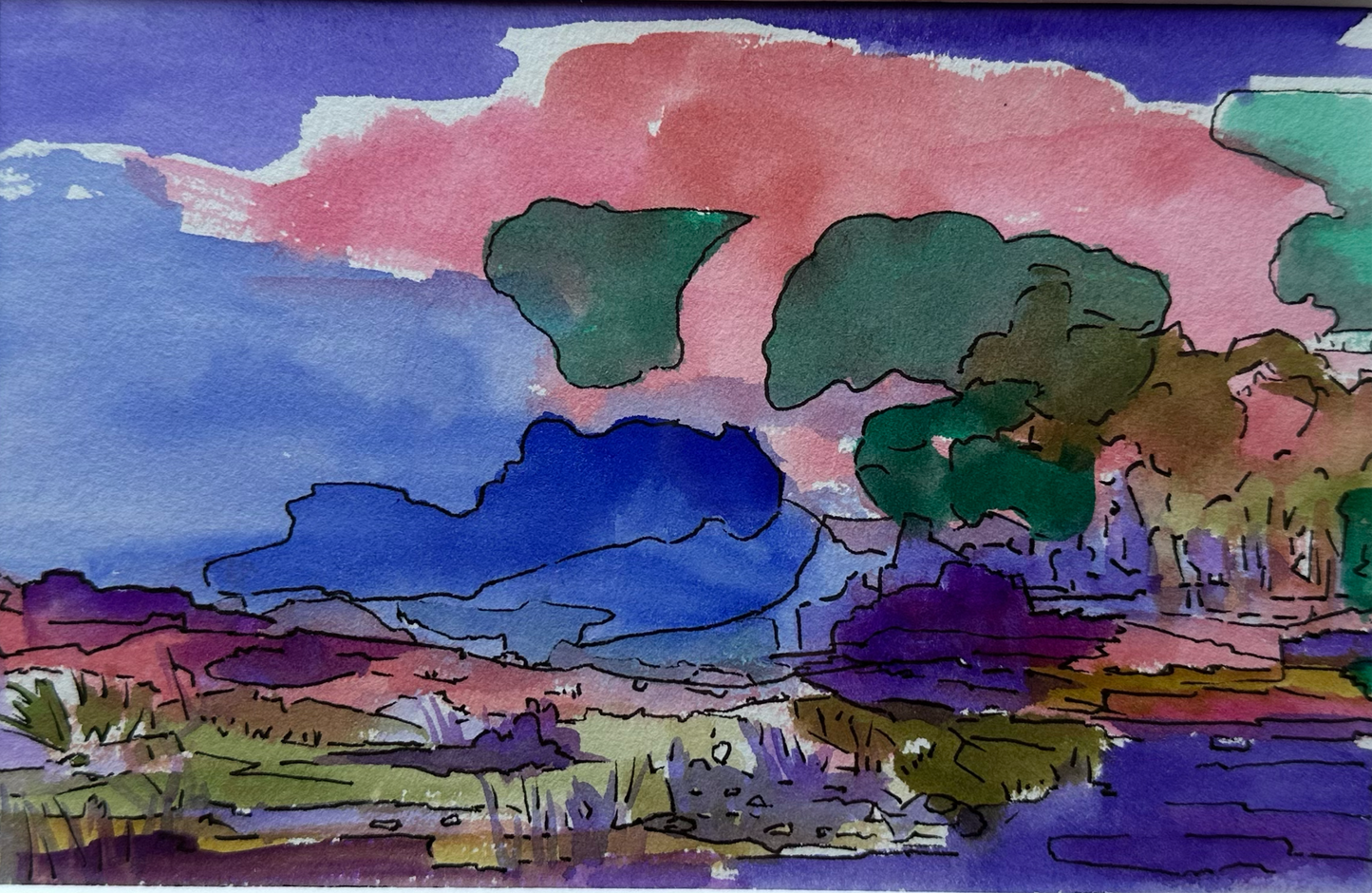 Watercolor Landscape - 1001