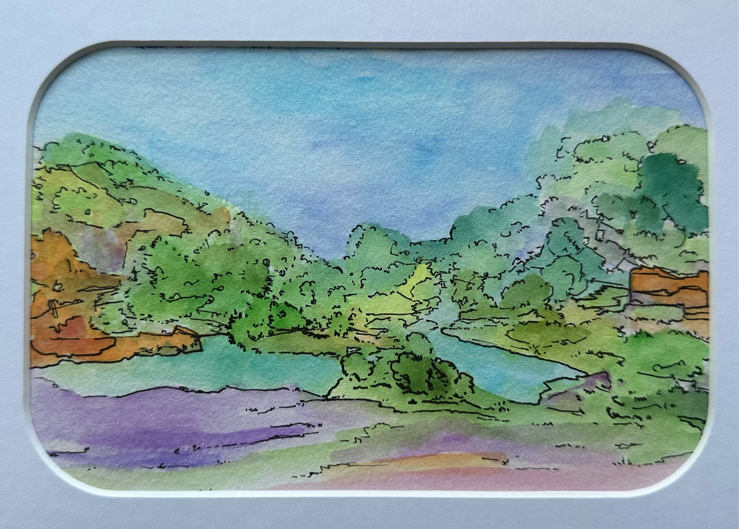 Watercolor Landscape - 1004