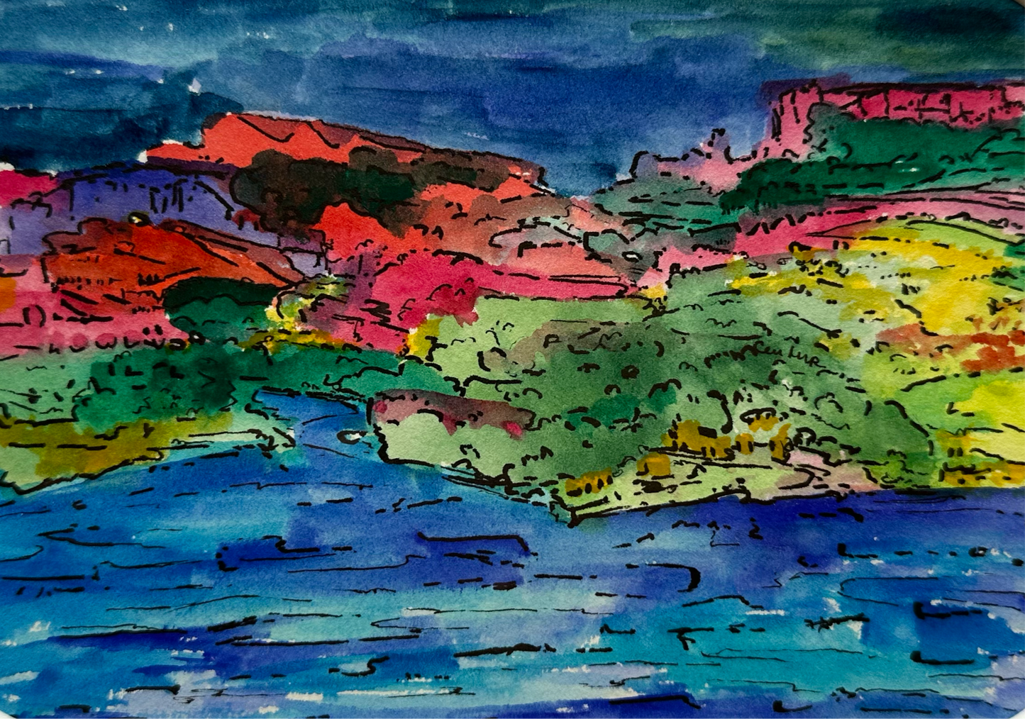 Watercolor Landscape - 1131
